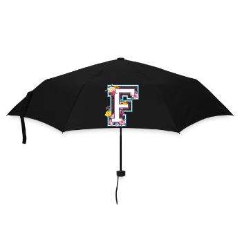 Lettre F dans le style universitaire - Parapluie standard - noir - Devant