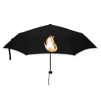 Fuchs Mit Baby I Schwangerschaft I Kinder Geschenk - Regenschirm (klein) - Schwarz - Vorne