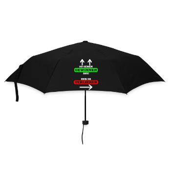 So sehen Gewinner aus Spruch Shirt Design Geschenk - Regenschirm (klein) - Schwarz - Vorne
