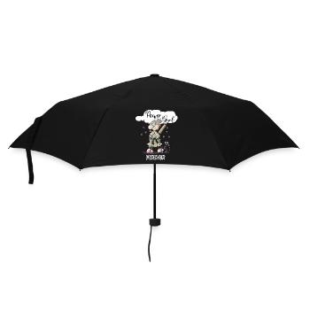 Power Girl - Regenschirm (klein) - Schwarz - Vorne