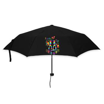 Disco Fieber 70er - Regenschirm (klein) - Schwarz - Vorne