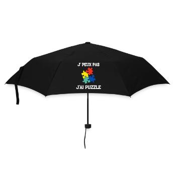 T-shirt Humour J'peux pas j'ai puzzle idée cadeau - Parapluie standard - noir - Devant