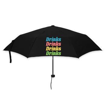 Drinks Drinks Drinks Drinks / Proverbes / Tendance - Parapluie standard - noir - Devant