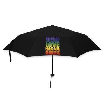 LGBT love has no rules Gay Lesbian Straight - Umbrella (small) - black - Front