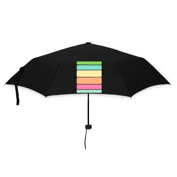 Streifen / Linien / Sprüche / Trend - Regenschirm (klein) - Schwarz - Vorne
