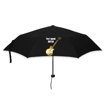Yes I speak guitar saying 'Yes I speak - Umbrella (small) - black - Front