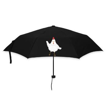 Chicken chickens - Umbrella (small) - black - Front