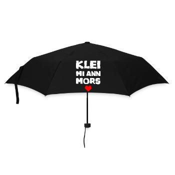 Norddeutsch Platt Spruch Geschenk klei mi - Regenschirm (klein) - Schwarz - Vorne