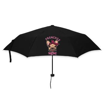 Cute Frenchie Mom French Bulldog with loop - Umbrella (small) - black - Front