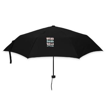 Weird moms build character lustiger Mama Spruch - Regenschirm (klein) - Schwarz - Vorne