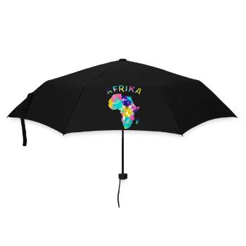 Afrika bunt - Regenschirm (klein) - Schwarz - Vorne