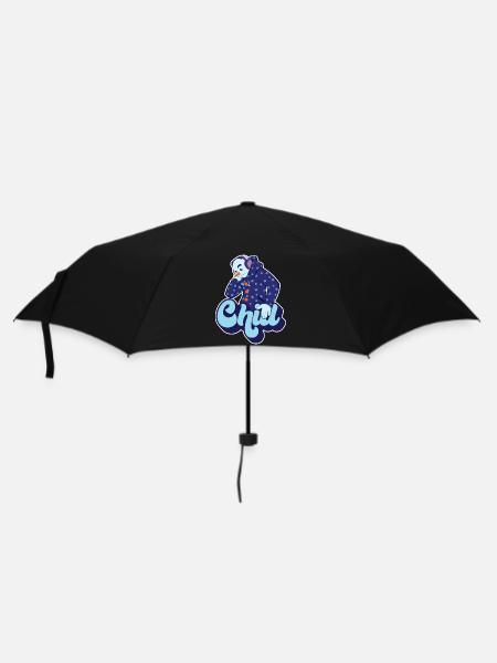 Chill Cool Fun Schneemann Winter Schnee Weihnachtsgeschenk - Regenschirm (klein) - Schwarz