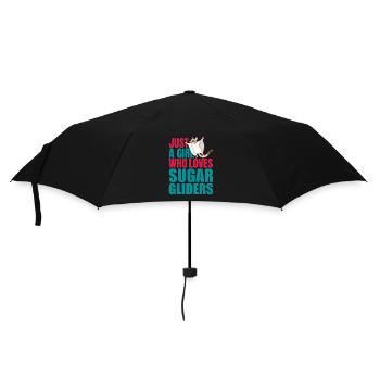 NUR EIN MÄDCHEN, DAS ZUCKERGLEITER LIEBT - Regenschirm (klein) - Schwarz - Vorne
