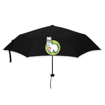 alpaca xmas balls christmas llama symbol alpaca - Umbrella (small) - black - Front