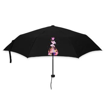 Fantasy Fairy Castle with Unicorn - Umbrella (small) - black - Front