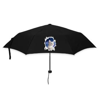 Cute 3D Kitten Cat - Gift - Umbrella (small) - black - Front