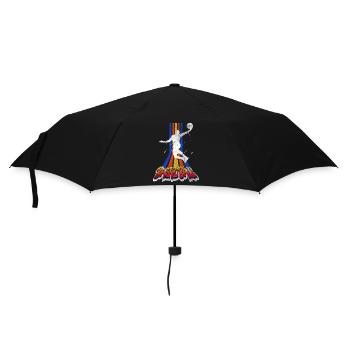 Basketball Basketballspieler Dunking Vintage Retro - Regenschirm (klein) - Schwarz - Vorne