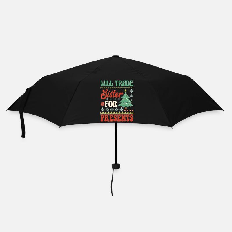 Will trade sister for presents - Umbrella (small) - black