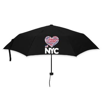 New York - Regenschirm (klein) - Schwarz - Vorne