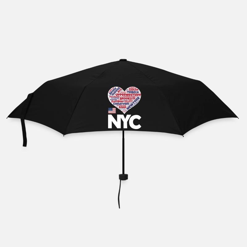 New York - Regenschirm (klein) - Schwarz