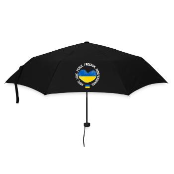 Ukraine - Regenschirm (klein) - Schwarz - Vorne