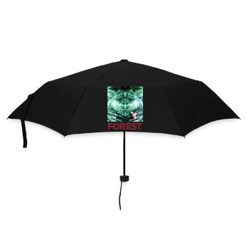 Wald Spiegelung und Schmetterling - Regenschirm (klein) - Schwarz - Vorne