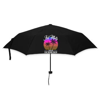 Auf Malle Sind Wir Eine Woche Wach - Saufen - Regenschirm (klein) - Schwarz - Vorne