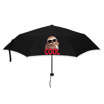 cooles Faultier - Cool sloth - Regenschirm (klein) - Schwarz - Vorne