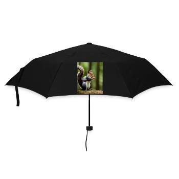 Cool Comic Portrait wild red squirrel majestic - Umbrella (small) - black - Front