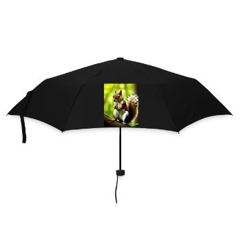 Cool Comic Portrait wild red squirrel majestic - Umbrella (small) - black - Front