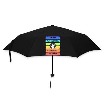 Bye Bye Kindergarten ich rocke jetzt die Schule - Regenschirm (klein) - Schwarz - Vorne