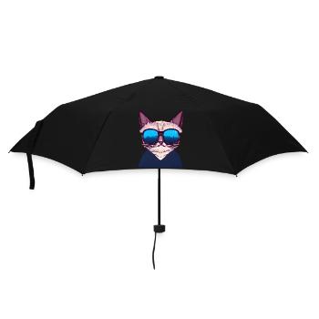 Cat Cat Owner Pet Domestic Cat Kitten - Umbrella (small) - black - Front