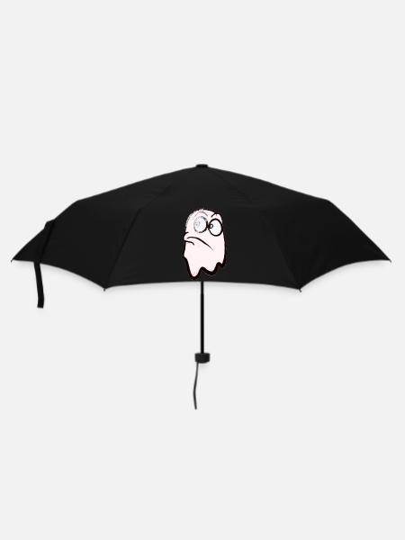 Funny smiling ghost in white - Umbrella (small) - black