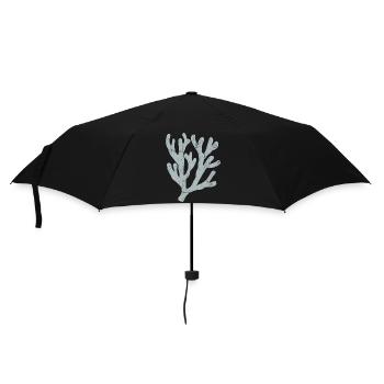 Silhouette de branche de corail pastel - Parapluie standard - noir - Devant