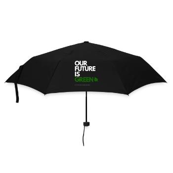 OUR FUTURE IS GREEN - Regenschirm (klein) - Schwarz - Vorne