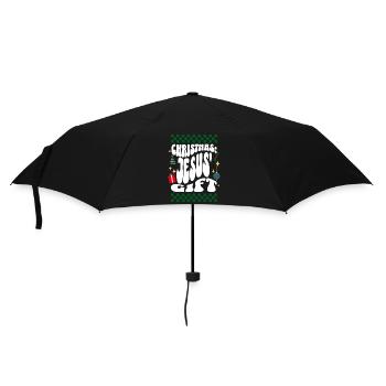 Cadeau de Noël Jésus - Chrétiens Retro Ugly Noël - Parapluie standard - noir - Devant