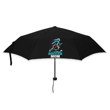 Soccer Mom Fußball Geschenk - Regenschirm (klein) - Schwarz - Vorne