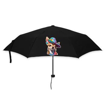 Chihuahua / kleiner Hund / Tier / winzig / Rasse - Regenschirm (klein) - Schwarz - Vorne