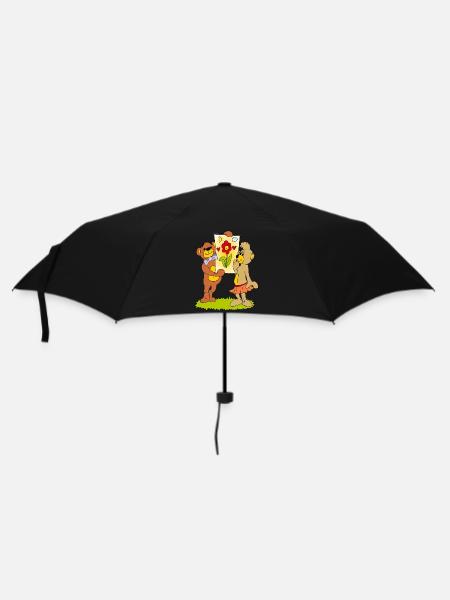 Two teddy bears in love - Umbrella (small) - black