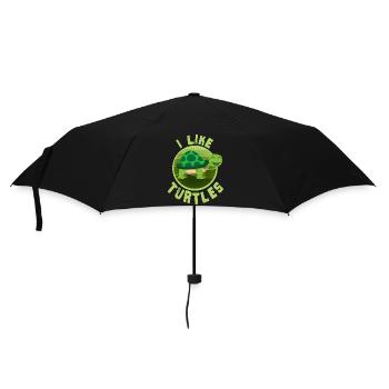 I Like Turtles Cute Tortoise Love Turtle Lover - Umbrella (small) - black - Front