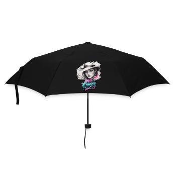 Cowboy , Pferdemädchen mit Cowboyhut - Regenschirm (klein) - Schwarz - Vorne