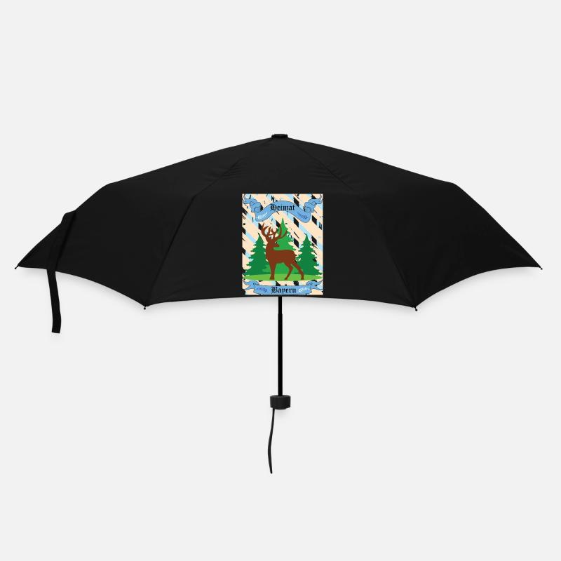 Maison de Bavière Cerfs dans la forêt - Parapluie standard - noir