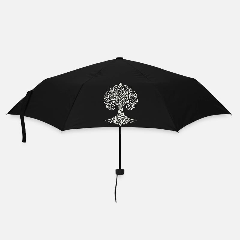 Yggdrasil Keltischer Baum - Regenschirm (klein) - Schwarz