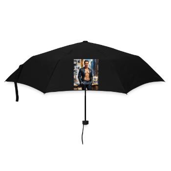 Handsome Men with muscular body – business men - Umbrella (small) - black - Front