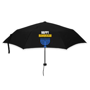 HAPPY HANUKKAH - Regenschirm (klein) - Schwarz - Vorne
