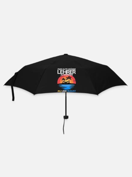 Zwei gute Gründe Lehrer zu werden Juli und August - Regenschirm (klein) - Schwarz