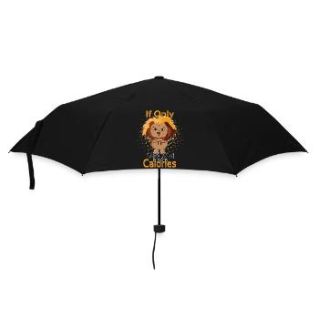 Sarcasme brûlé des calories, lion drôle. - Parapluie standard - noir - Devant