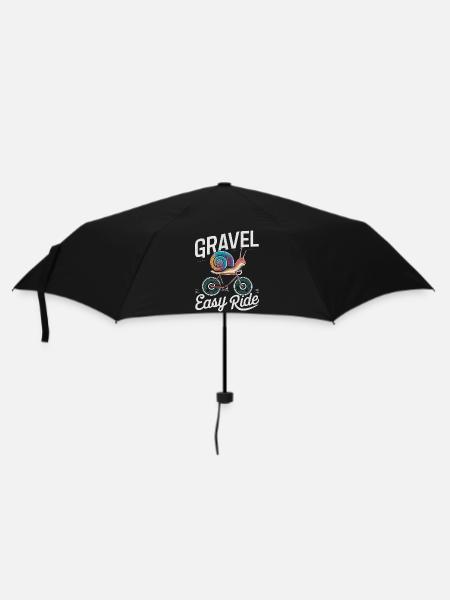 Schneckenfahrrad Abenteuer Illustration - Regenschirm (klein) - Schwarz
