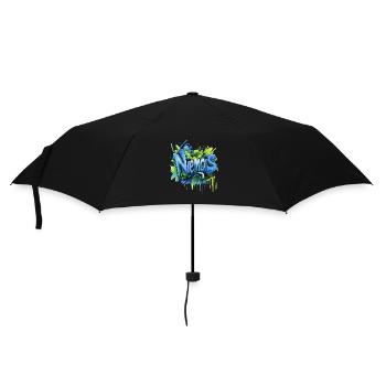 Niemois austrian dialect shirt - Umbrella (small) - black - Front