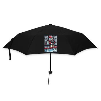 Evil Snowman Playing Christmas - Umbrella (small) - black - Front